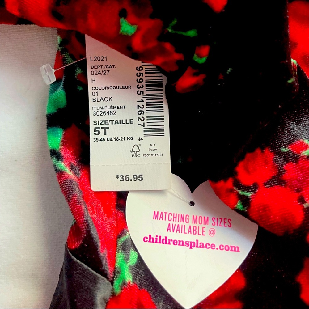 Childrens velvet dress.